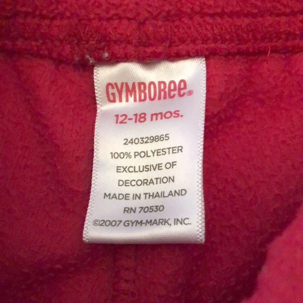 Gymboree Red Fleece Pants Size 12-18 months 2007 Line